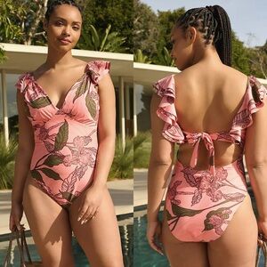 NWT Hutch Calla Ruffle One-Piece Swimsuit